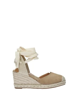 Sandali con zeppa in corda