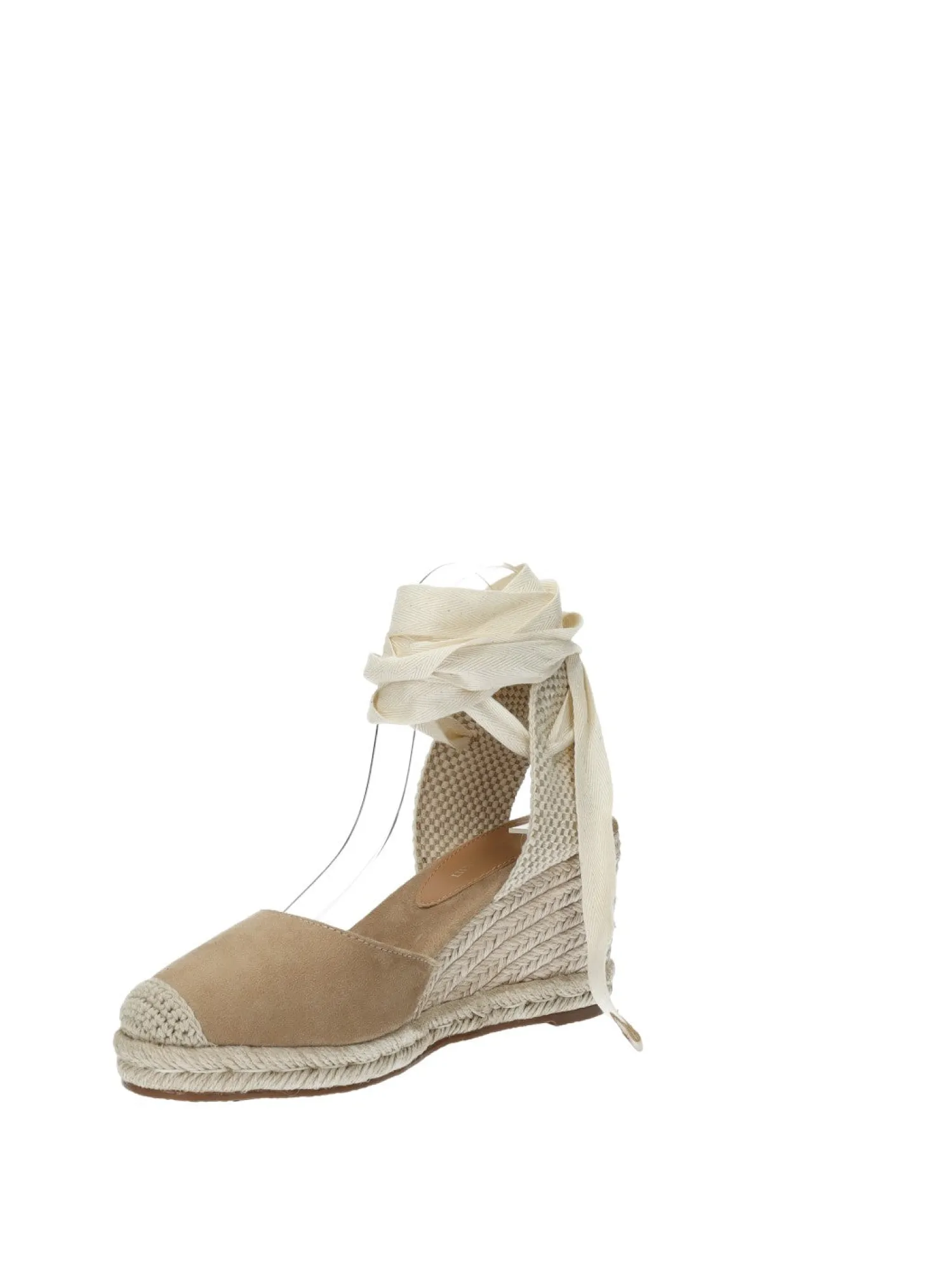 Sandali con zeppa in corda