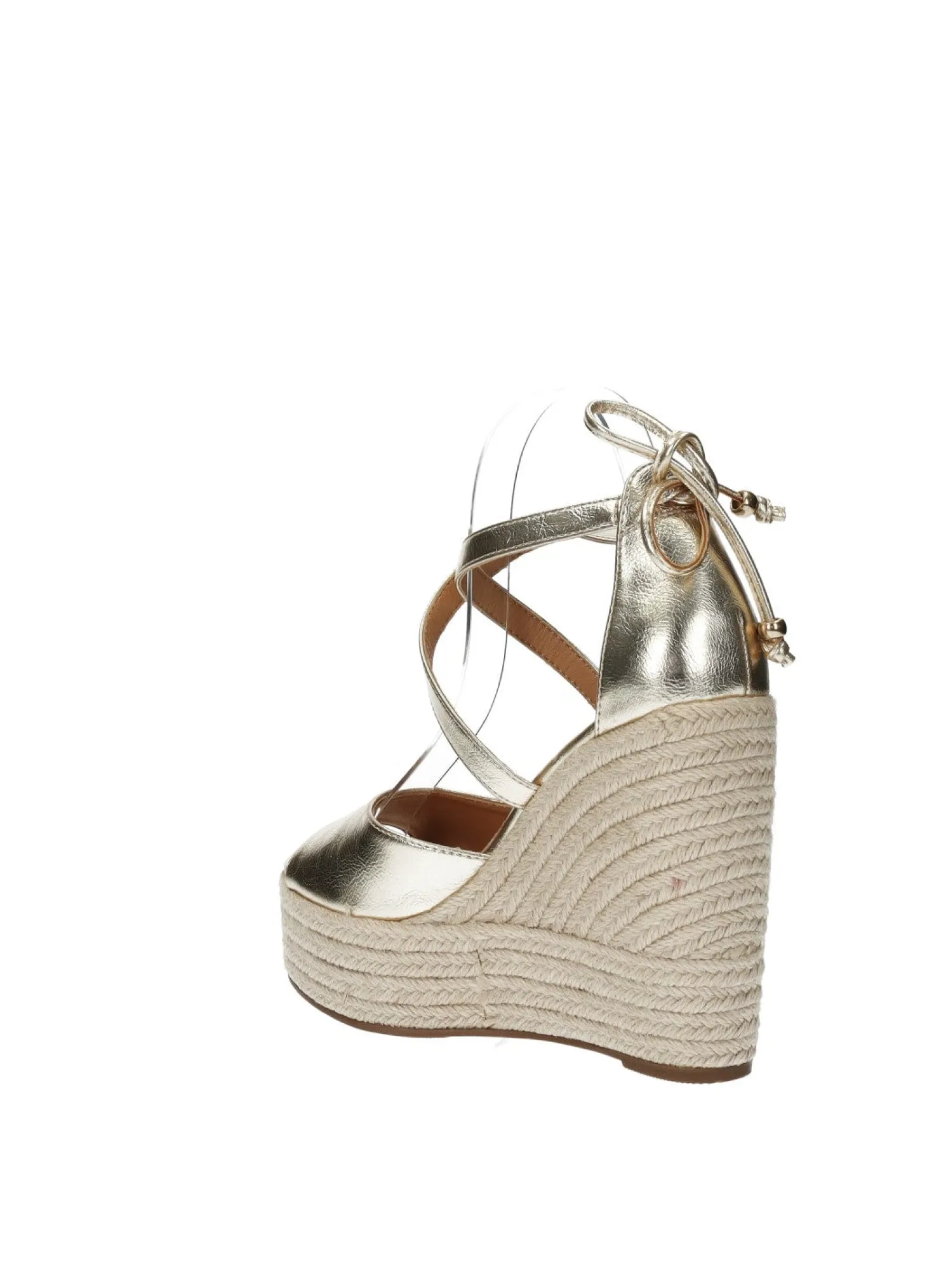 Sandali con zeppa in corda