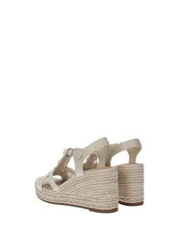 Sandali con zeppa in corda