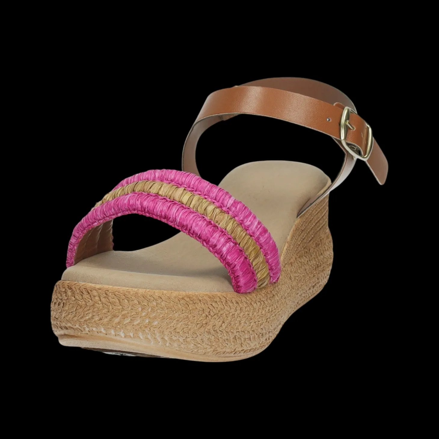 Sandali con zeppa. Made in Italy. Tacco alto 6cm