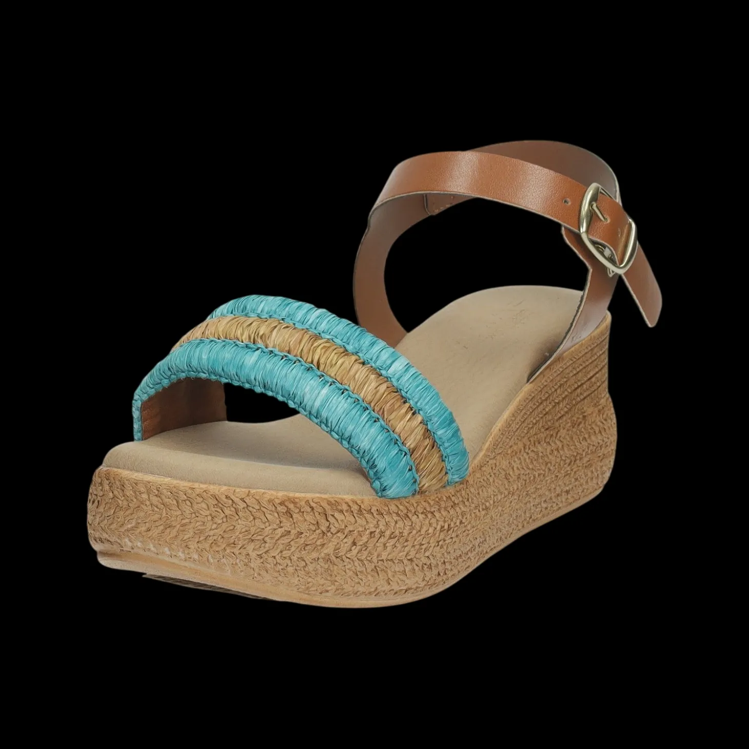 Sandali con zeppa. Made in Italy. Tacco alto 6cm