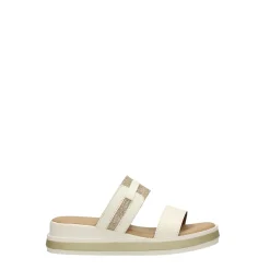 Sandali flat con inserto metallico