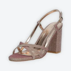 Sandali in glitter. Tacco alto 9cm