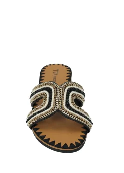 Sandali tomaia decorata