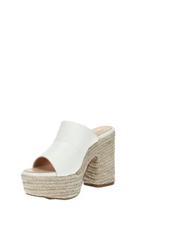 Sandali zeppa tacco in corda