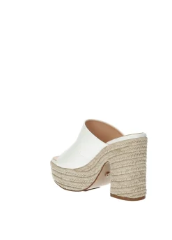 Sandali zeppa tacco in corda