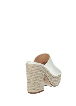 Sandali zeppa tacco in corda