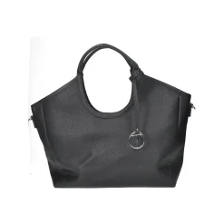 Shopper con doppi manici e tracolla in pelle