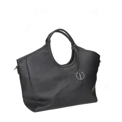 Shopper con doppi manici e tracolla in pelle