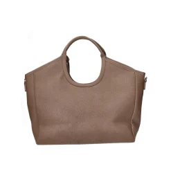 Shopper con doppi manici e tracolla in pelle