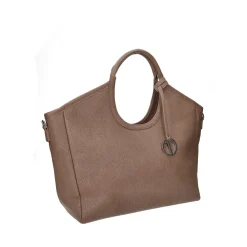 Shopper con doppi manici e tracolla in pelle