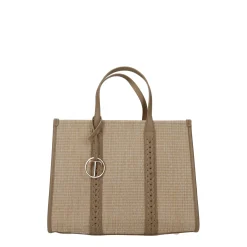 Shopping bag con in paglia