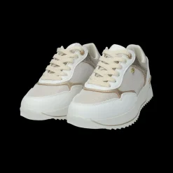 Sneakers con contrasto in glitter.