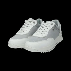 Sneakers con contrasto in glitter.