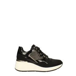 Sneakers con dettagli dorati e strass