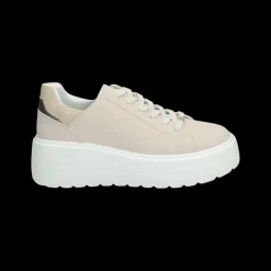 Sneakers con inserti in tessuto.Tacco alto 5cm