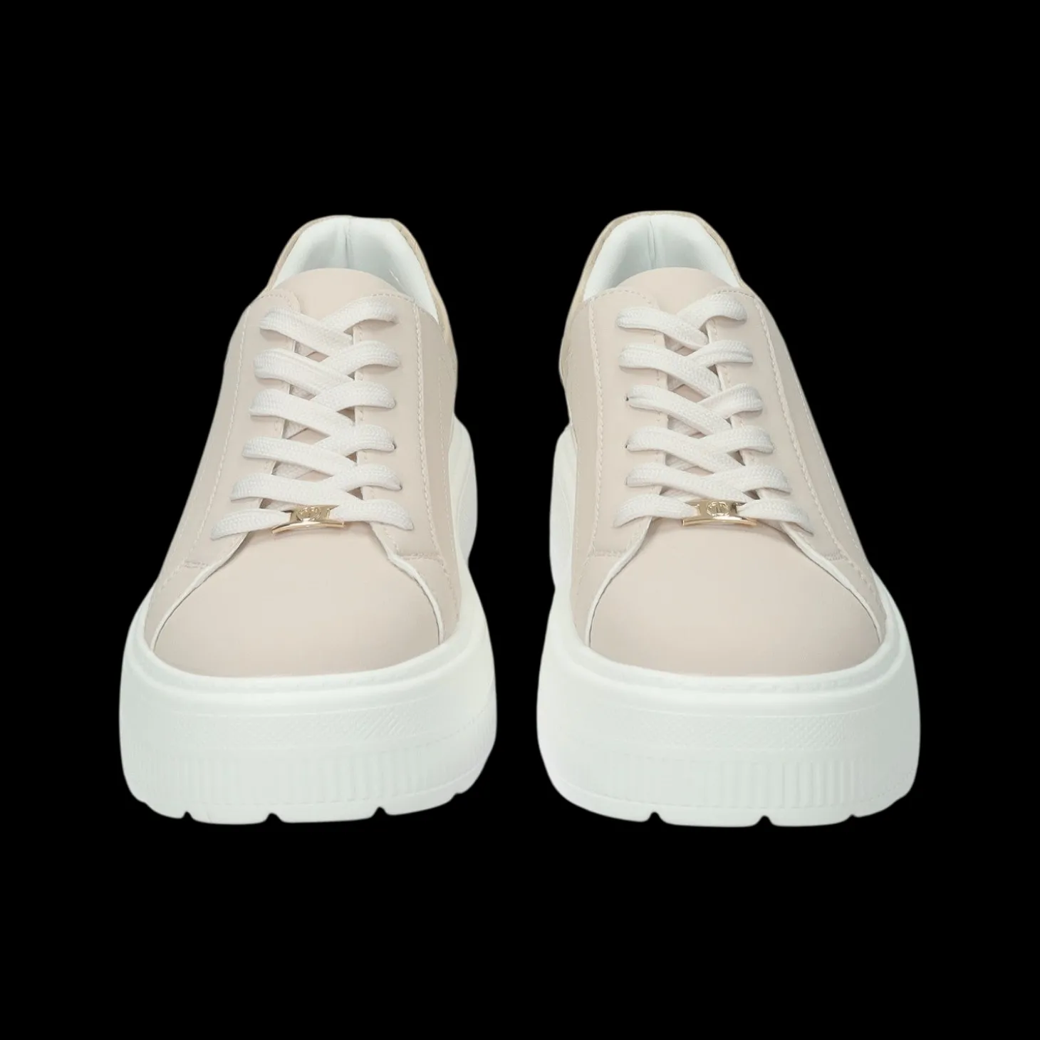 Sneakers con inserti in tessuto.Tacco alto 5cm