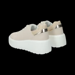 Sneakers con inserti in tessuto.Tacco alto 5cm