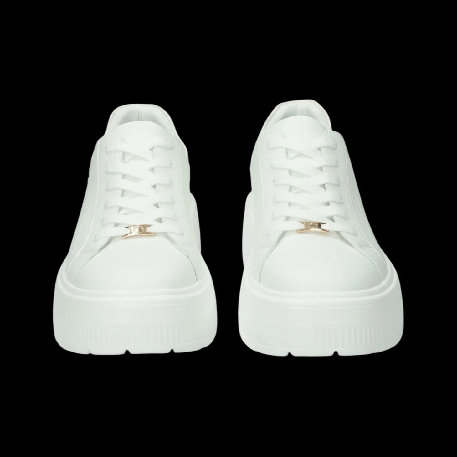 Sneakers con inserti in tessuto.Tacco alto 5cm