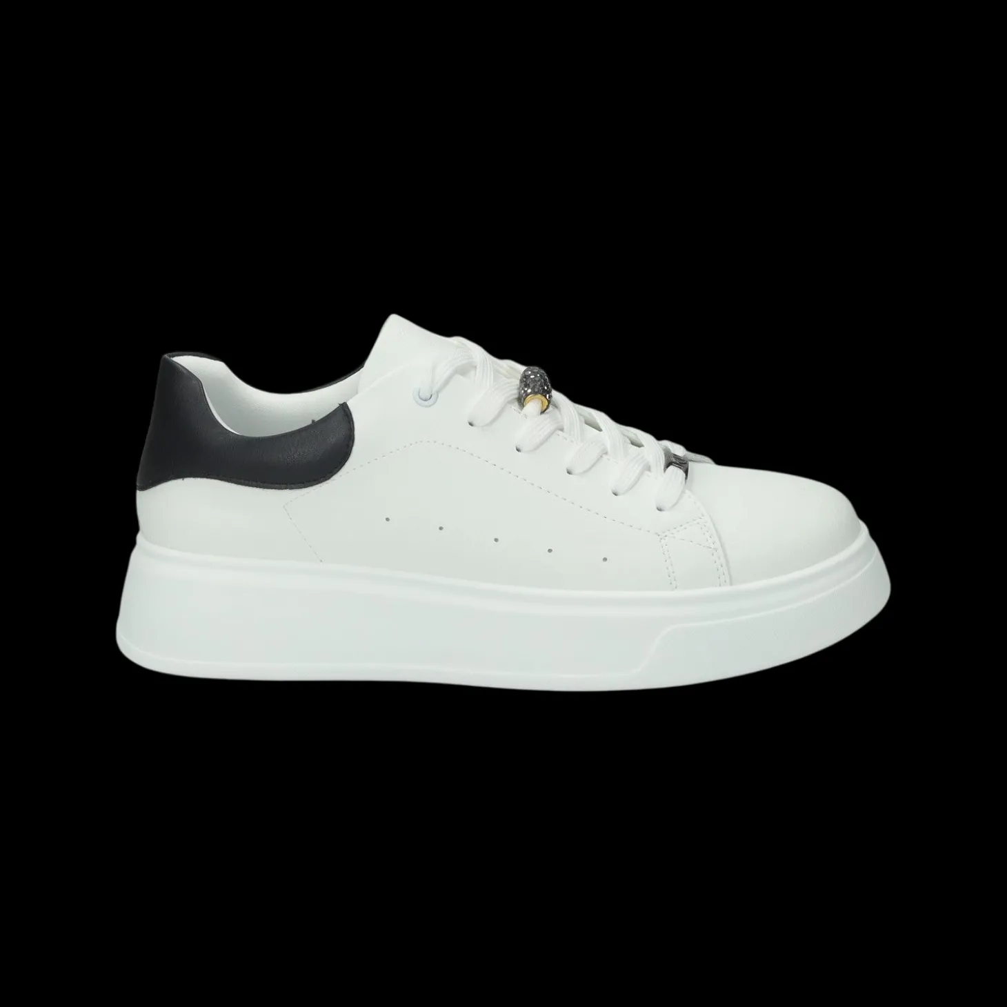 Sneakers con inserto in gioiello.Tacco alto 3cm