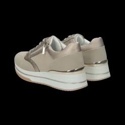 Sneakers con zip laterale.Tacco alto 3 cm