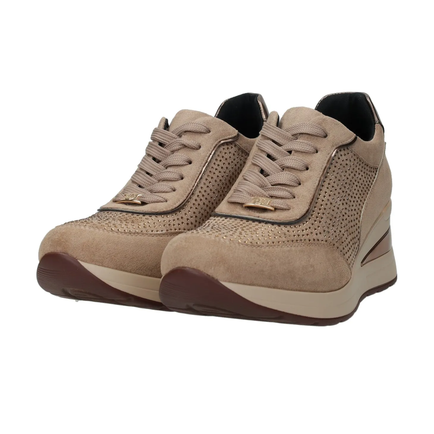 Sneakers in tessuto. Tacco alto 6 cm