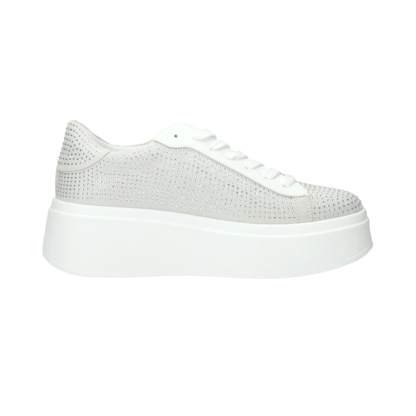 Sneakers ricoperte da strass. Tacco alto: 5 cm