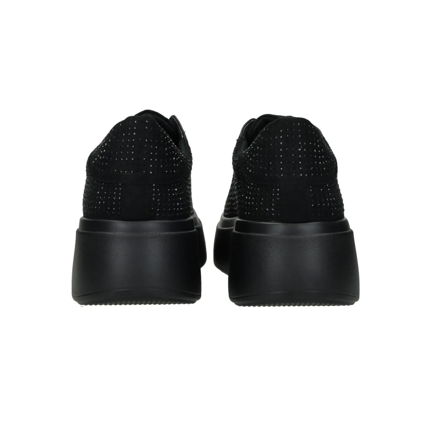 Sneakers ricoperte da strass. Tacco alto: 5 cm