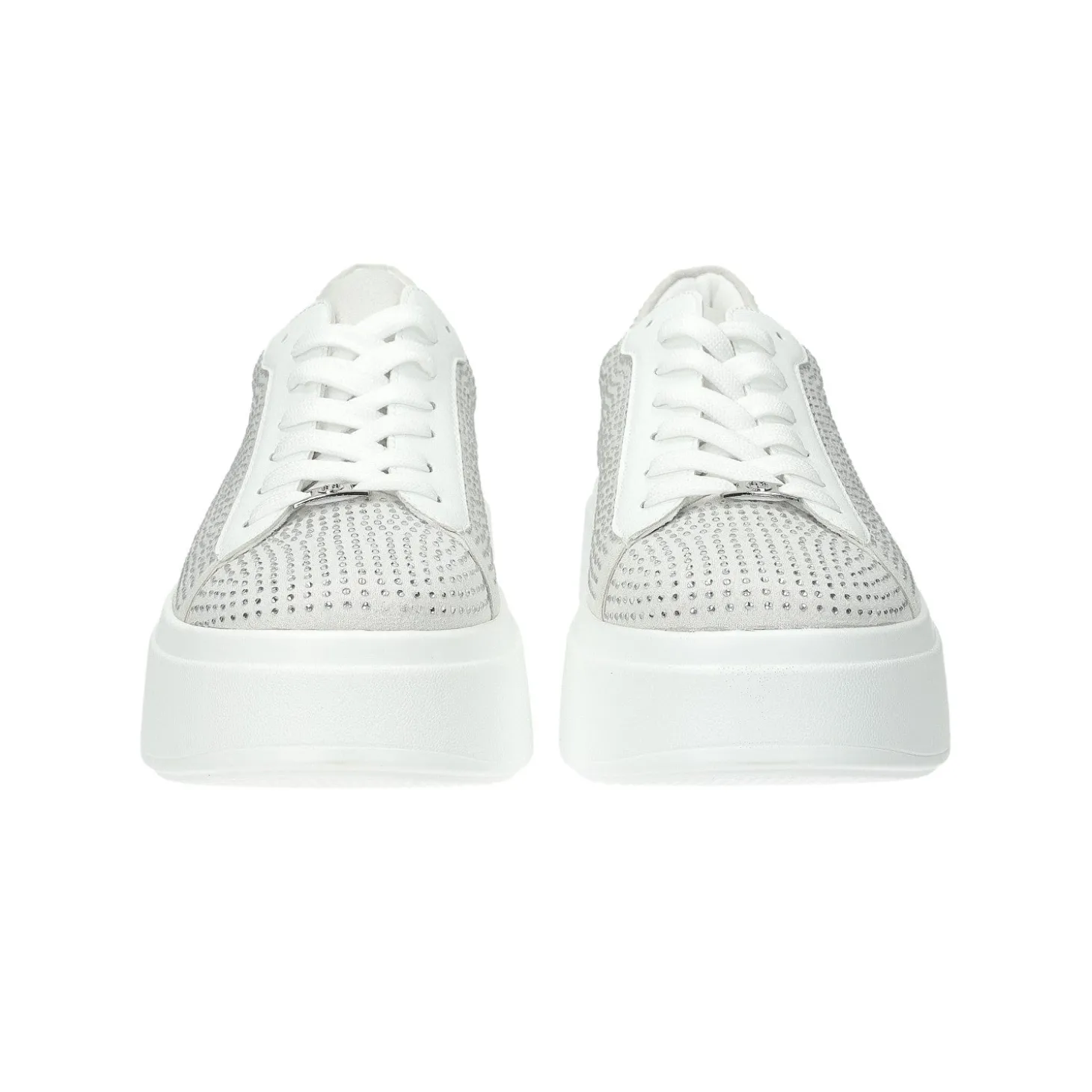 Sneakers ricoperte da strass. Tacco alto: 5 cm