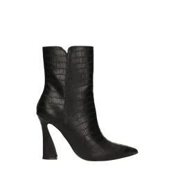 Stivaletti a punta con stampa coccodrillo. Tacco alto 10cm