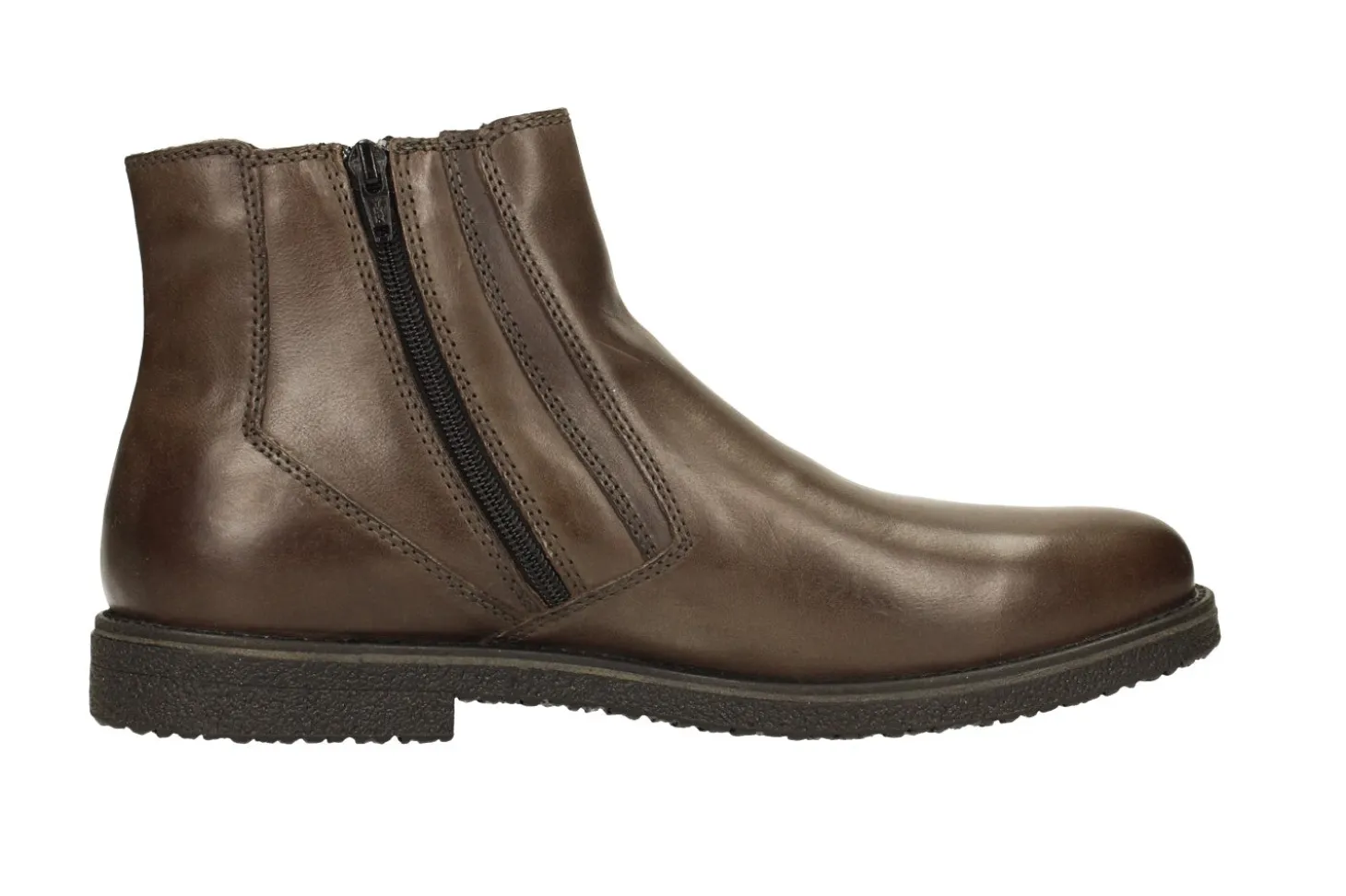 Stivaletti Chelsea grigi in vera pelle.