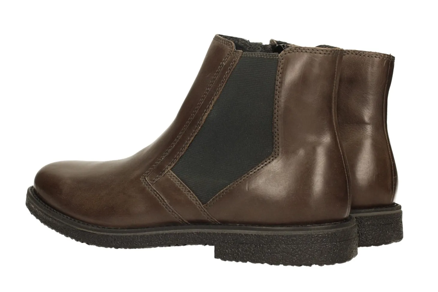 Stivaletti Chelsea grigi in vera pelle.