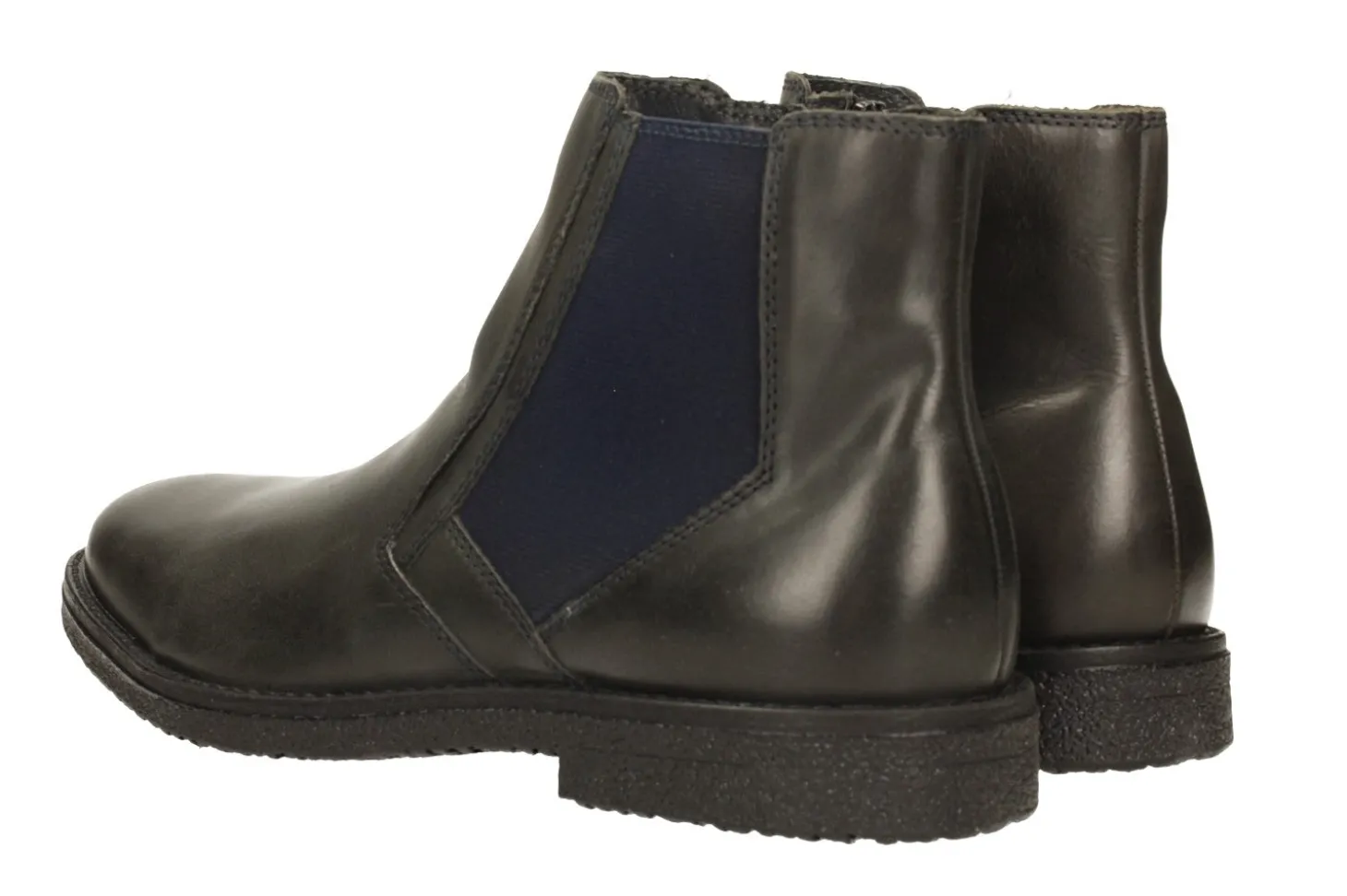 Stivaletti Chelsea grigi in vera pelle.