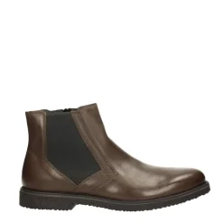 Stivaletti Chelsea grigi in vera pelle.