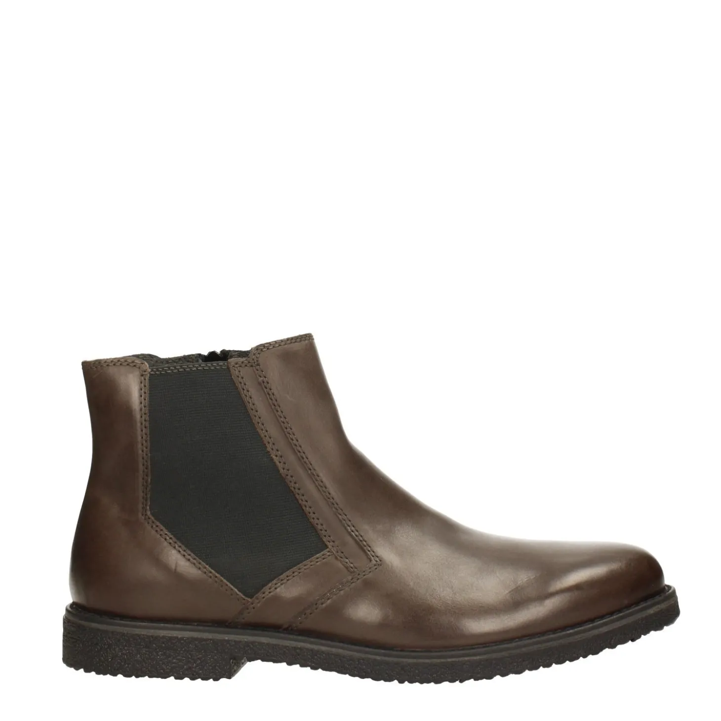 Stivaletti Chelsea grigi in vera pelle.