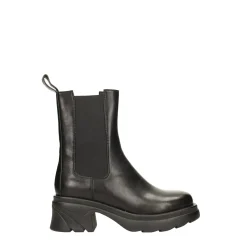 Stivaletti chelsea panna. con tacco alto 6cm