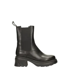 Stivaletti chelsea panna. con tacco alto 6cm