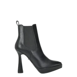 Stivaletti con dettagli stretch.Tacco alto 12cm