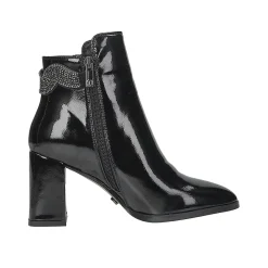 Stivaletti con inserti in strass.Tacco alto 7.5cm