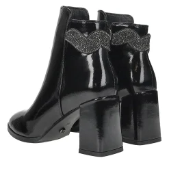 Stivaletti con inserti in strass.Tacco alto 7.5cm