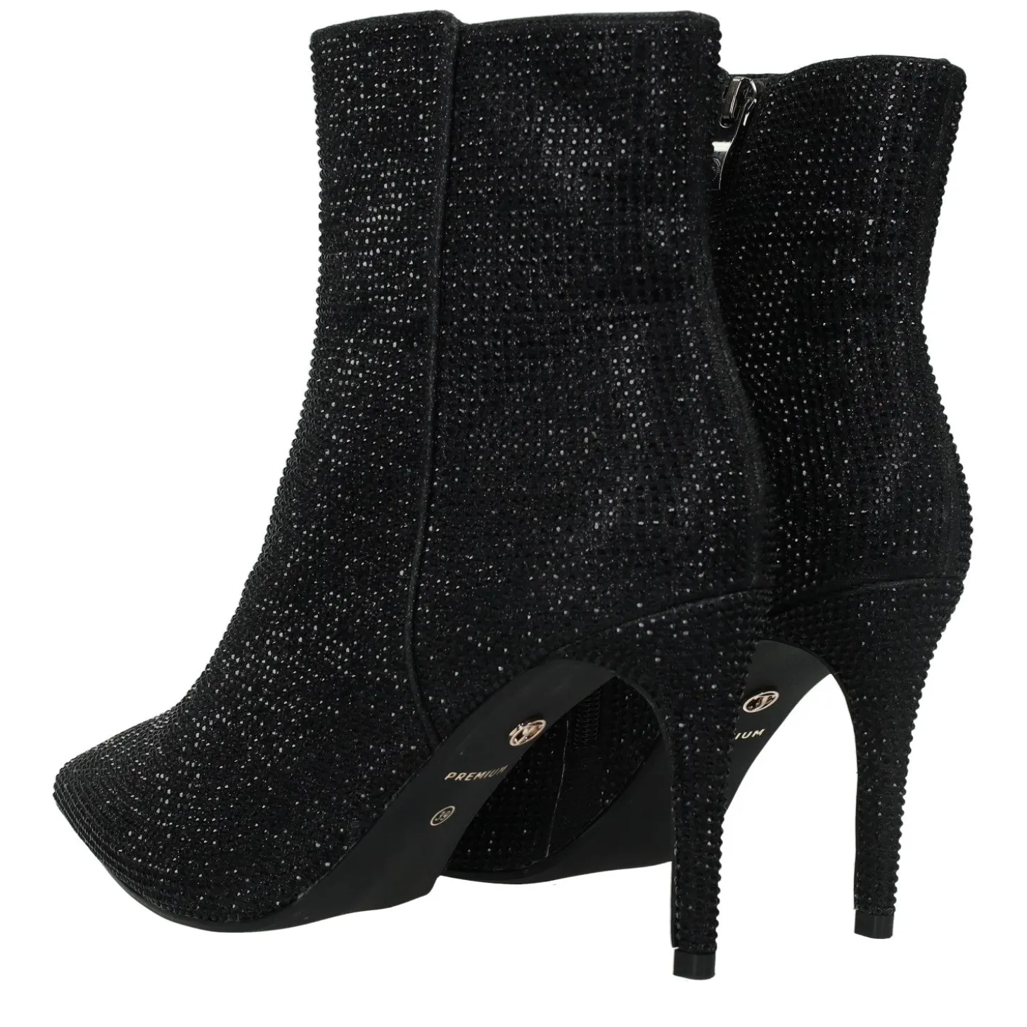 Stivaletti con strass. Tacco alto 9 cm