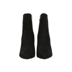 Stivaletti scamosciati con tacco dorato alto 10cm