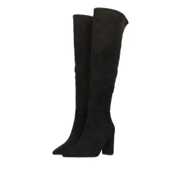 Stivali a punta in microfibra. Tacco alto 9cm