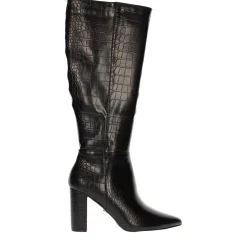 Stivali alti con stampa animalier.Tacco alto 8.5cm