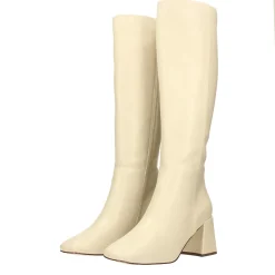 Stivali con punta squadrata e tacco largo alto 6.5cm