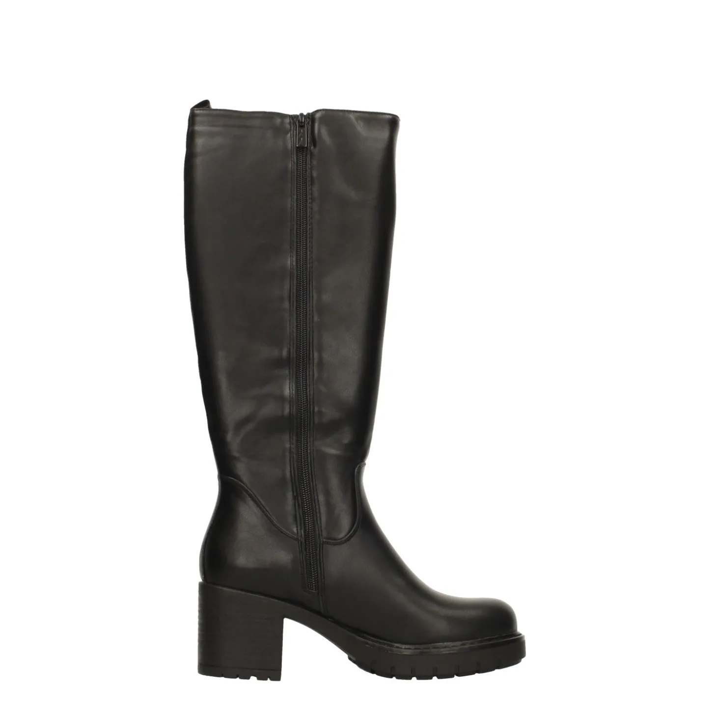 Stivali con punta tonda. Tacco alto 7cm