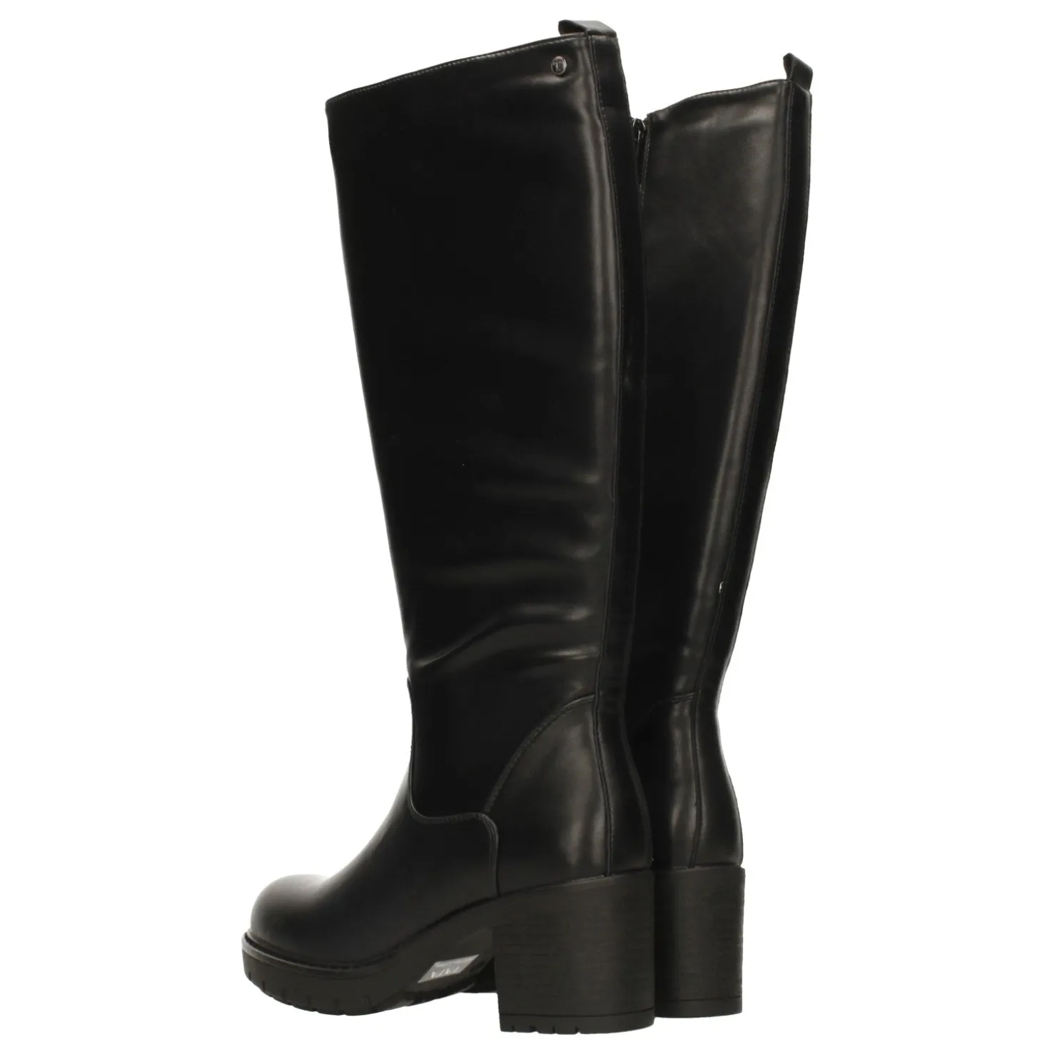 Stivali con punta tonda. Tacco alto 7cm