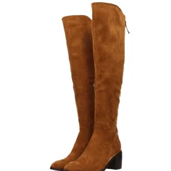 Stivali in microfibra. Tacco largo alto 6cm