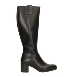 Stivali in Vera Pelle con tacco largo. Alto 6 cm